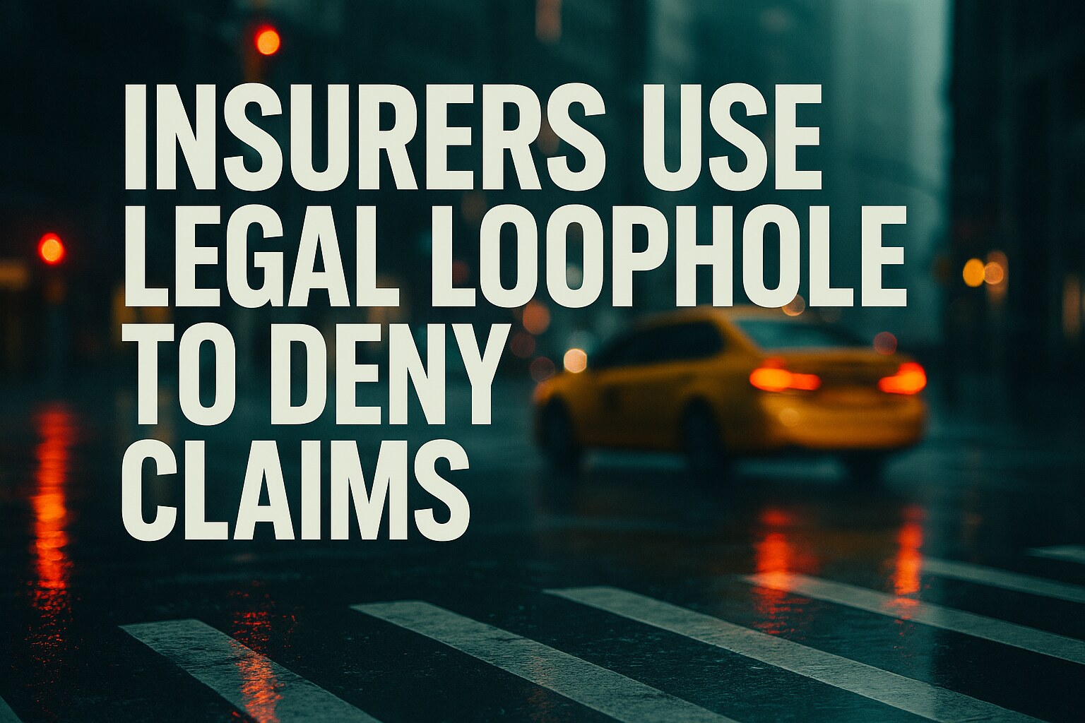 Insurance policy documents and a car crash report on a desk