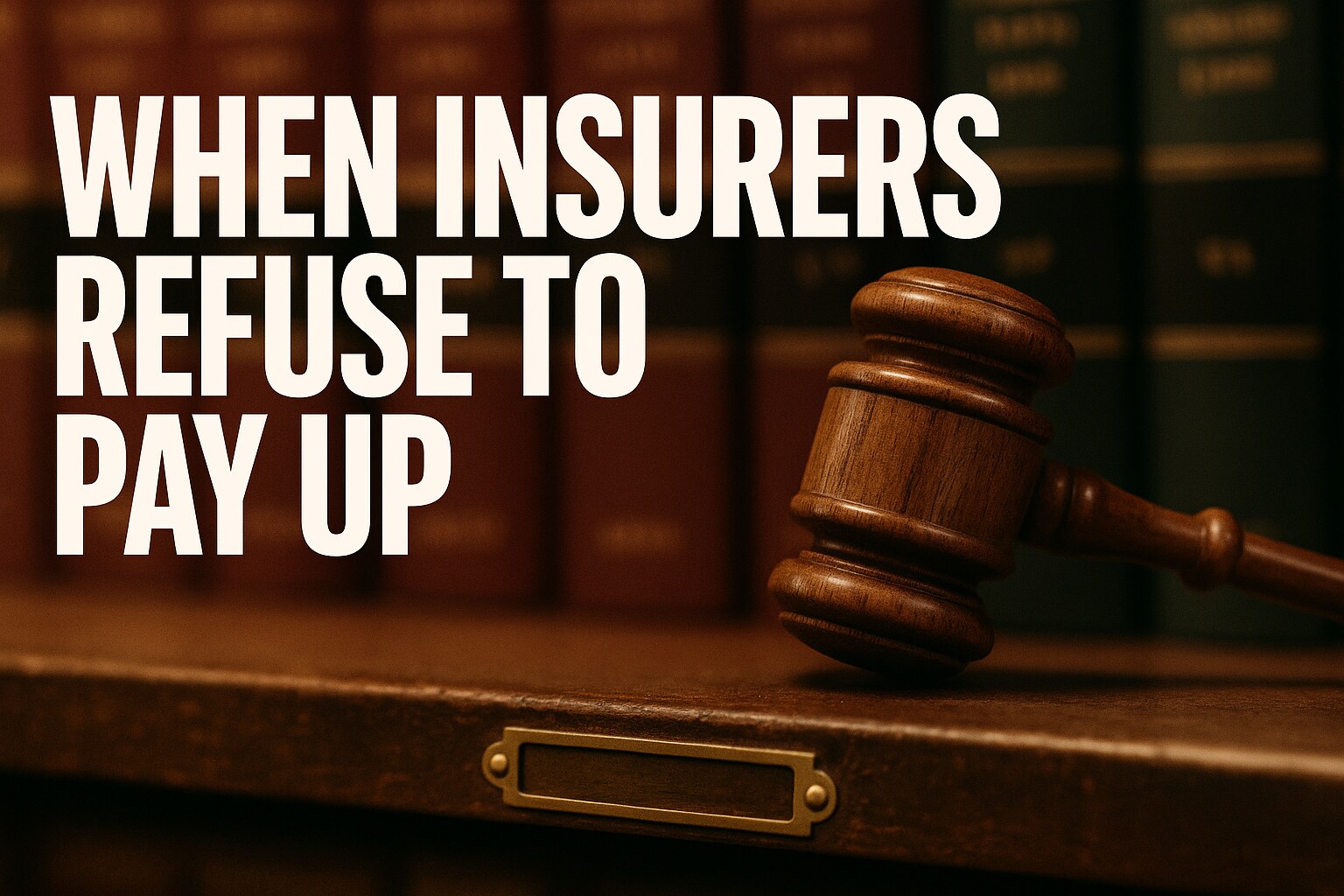 Insurance policy documents and legal judgment papers representing bad faith coverage dispute