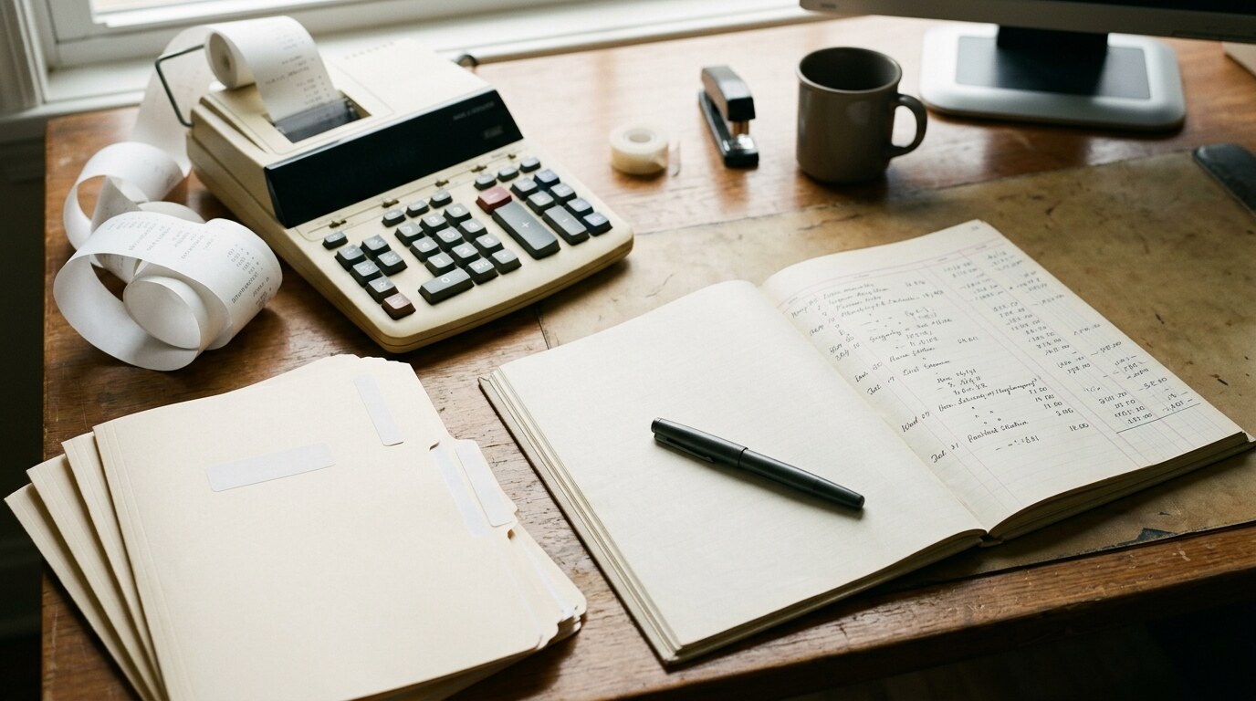 Attorney and medical billing specialist reviewing a lien document across a conference table