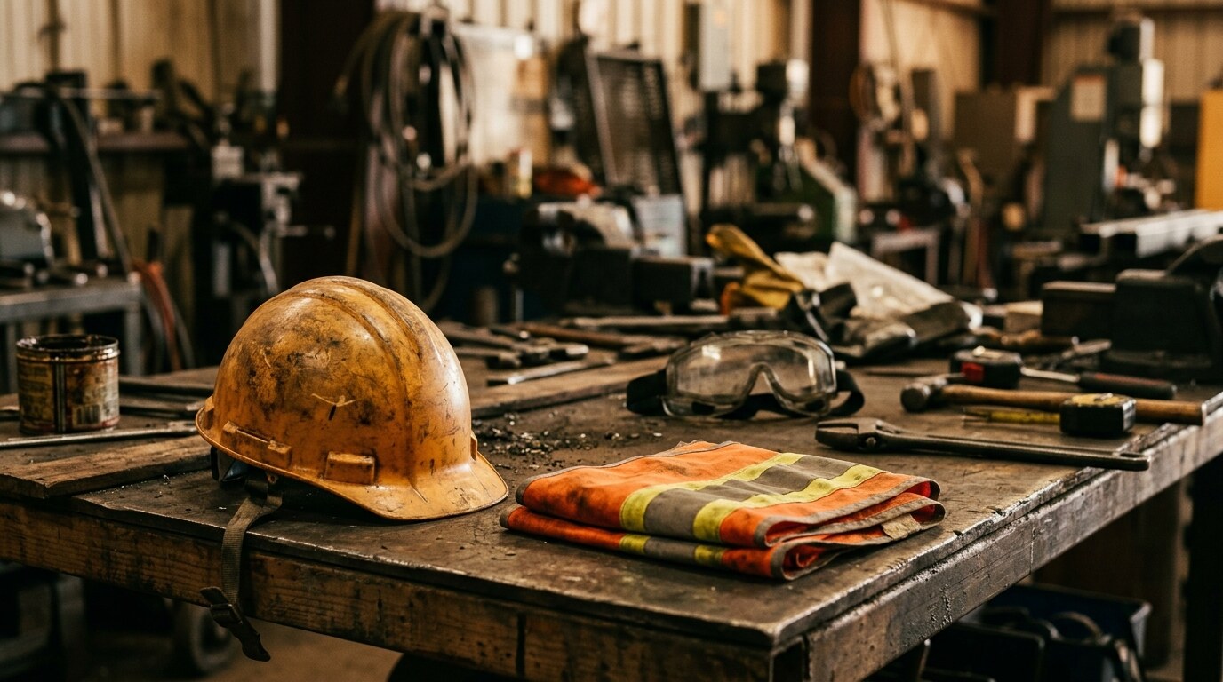Unguarded industrial machine on a factory floor