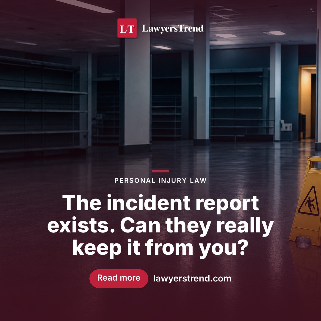 Clipboard with an incident report form in a retail aisle