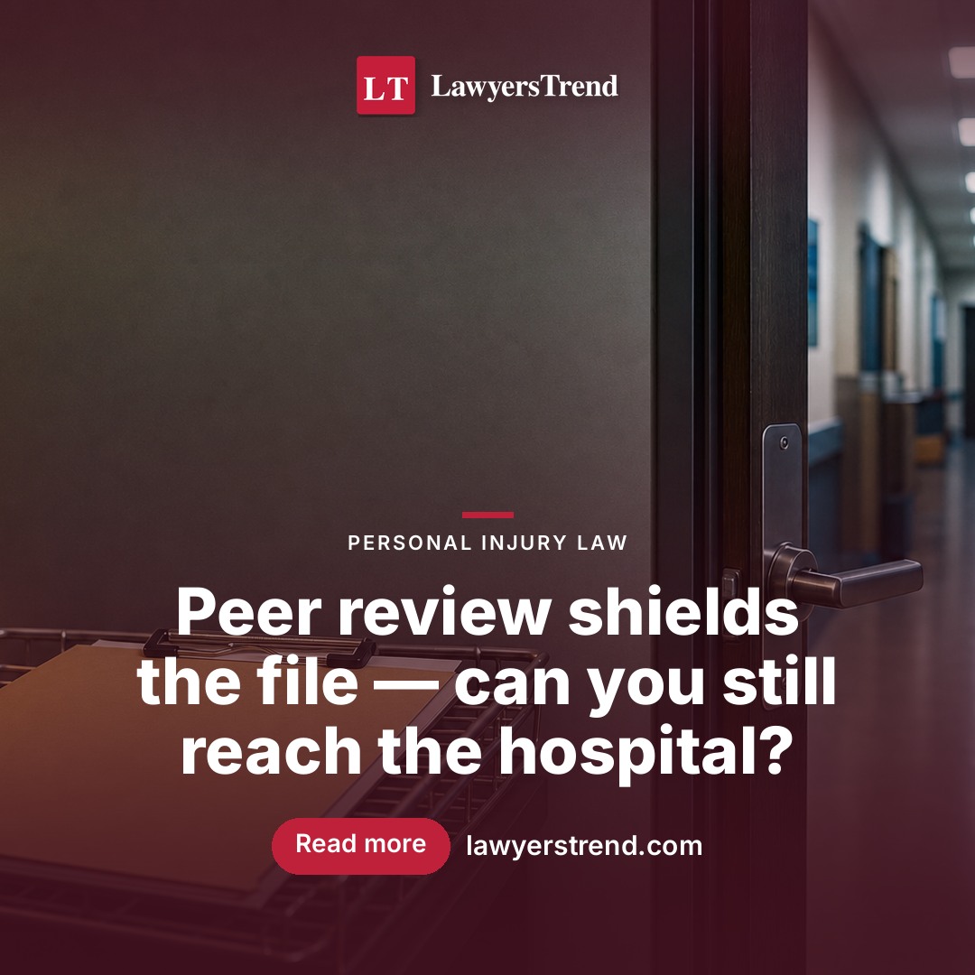 Hospital administrative corridor with credentialing files on a cart